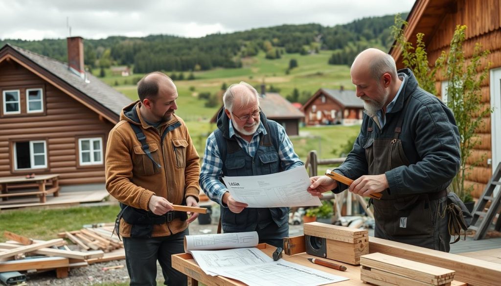 Lokale håndverkere til tilbygg