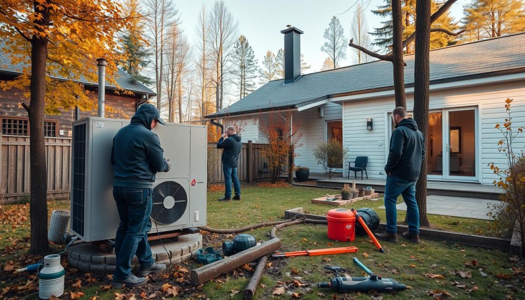 Luft til vann varmepumpe installatør