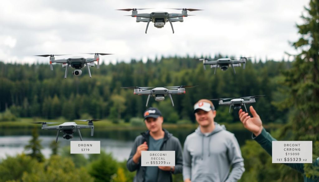 Luftopptak droner prissammenligning