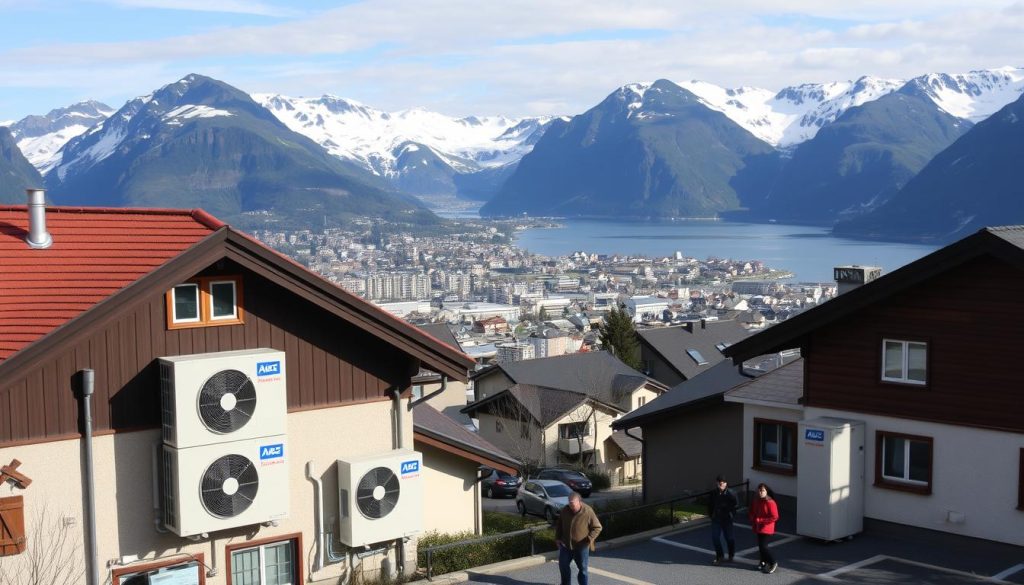 Luftvarmepumper i norske byer