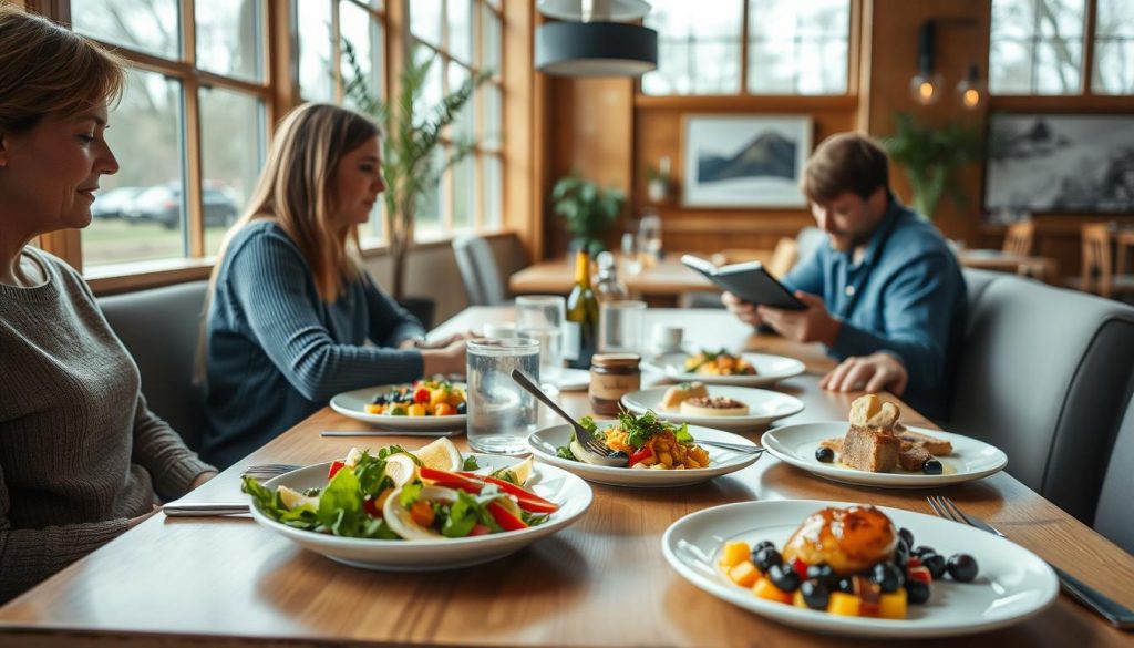 Lunsjpriser og middagspriser på restaurant