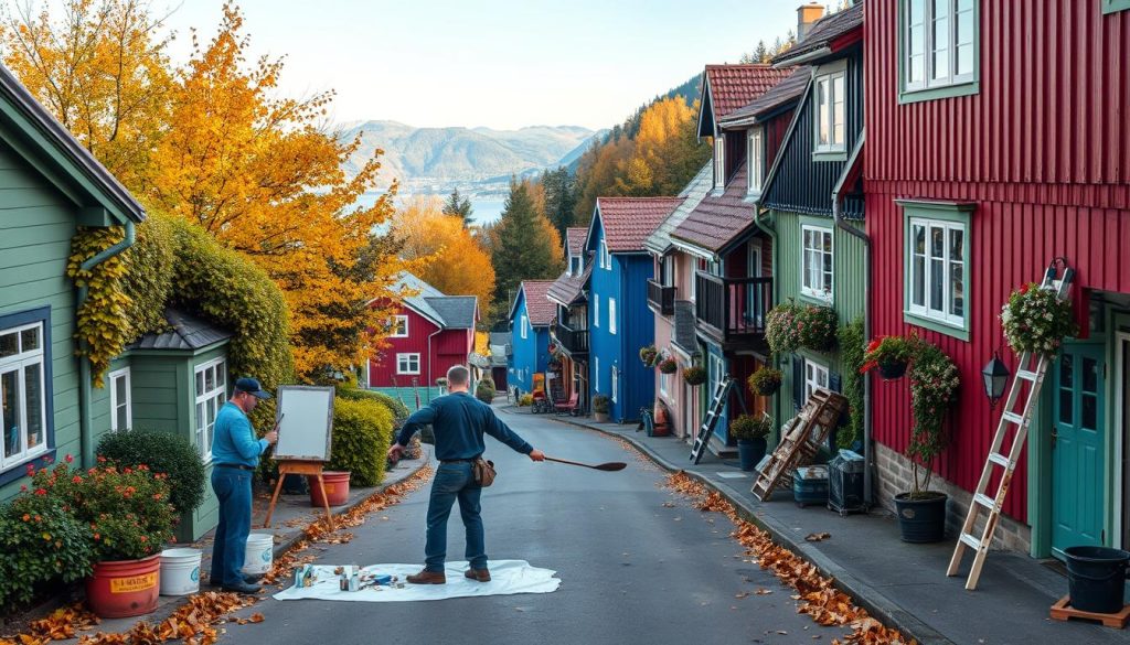 Maling og tapetsering i norske byer