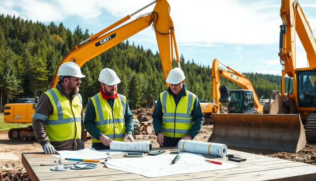 Maskinentreprenør oppdrag planlegging