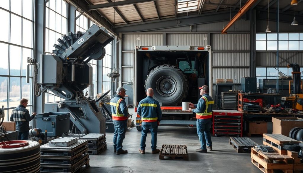 Maskintransport forberedelser