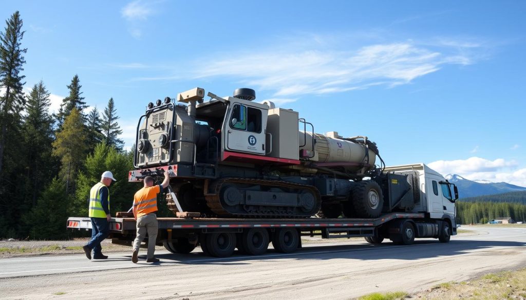 Maskintransport sikring eksempel