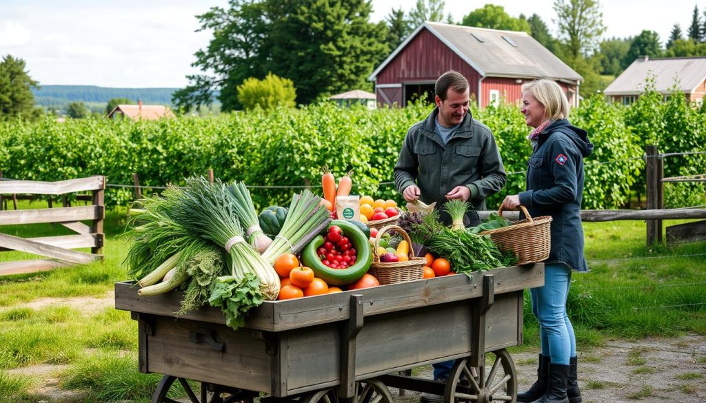 Matlevering fra lokale gårder tjenester