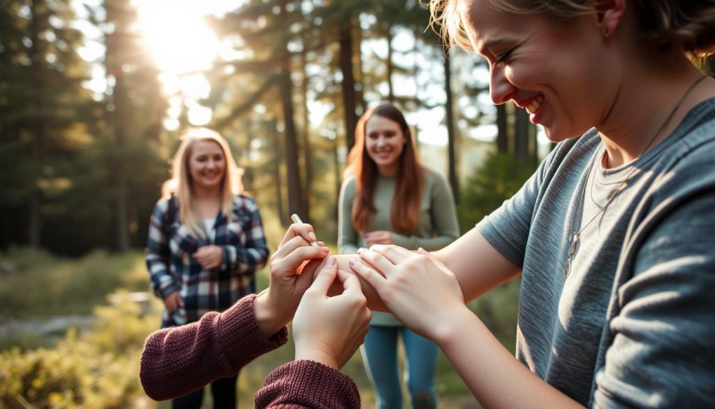 Midlertidig tatovering påføring