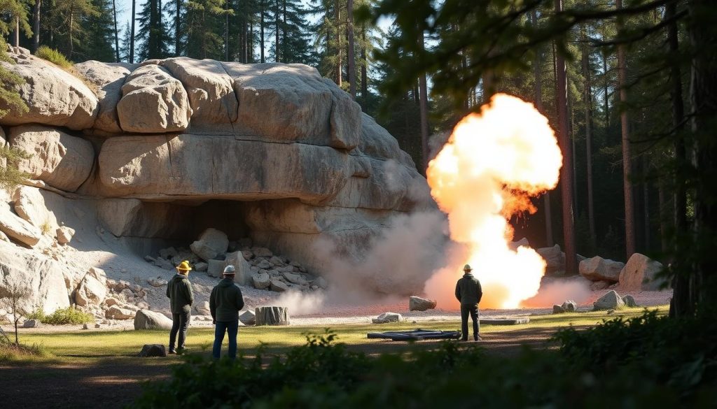 Miljøvennlig bergsprengning teknikker