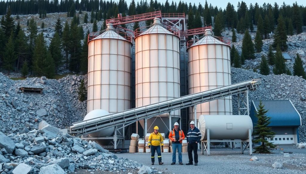 Minerallager og håndteringssystem