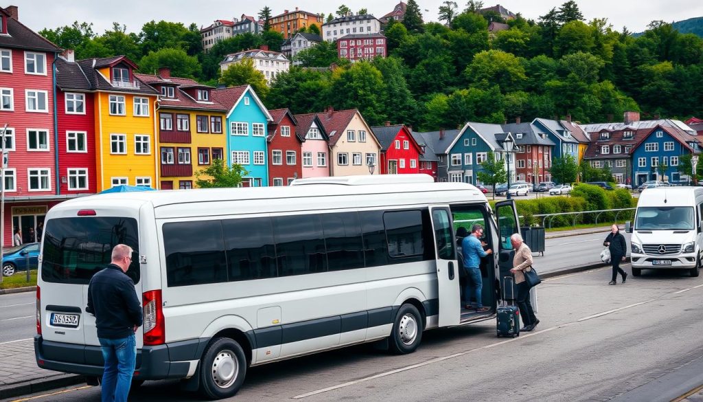 Minibuss transport i norske byer