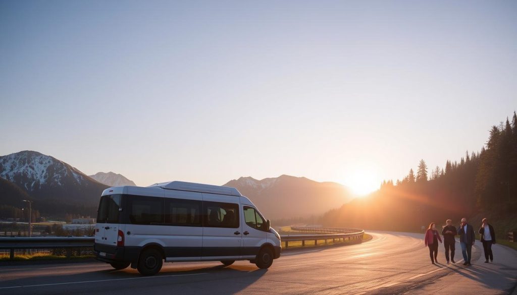 Minibussjåfør tjenester og kjøretøy