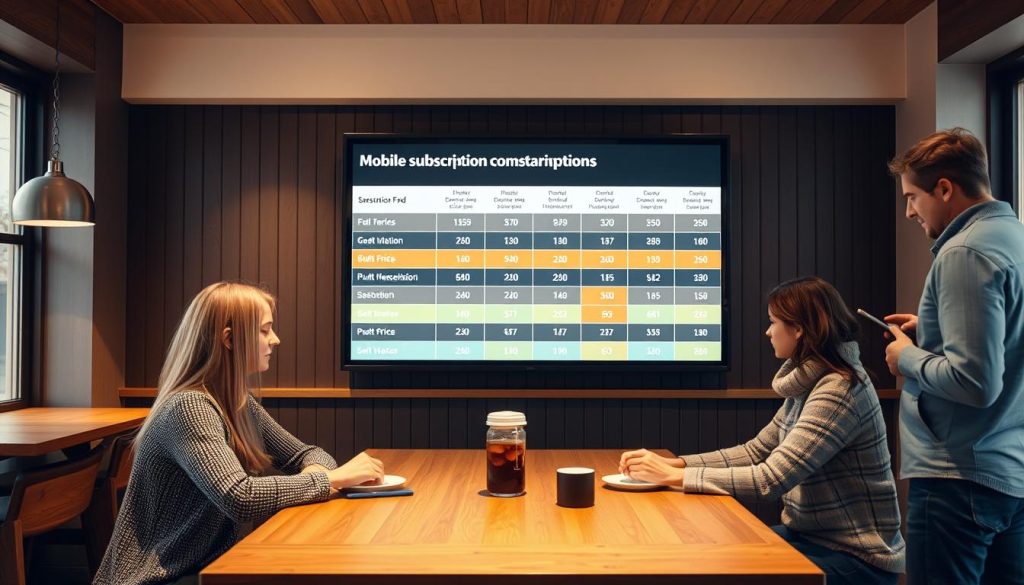 Mobilabonnement priser sammenligning