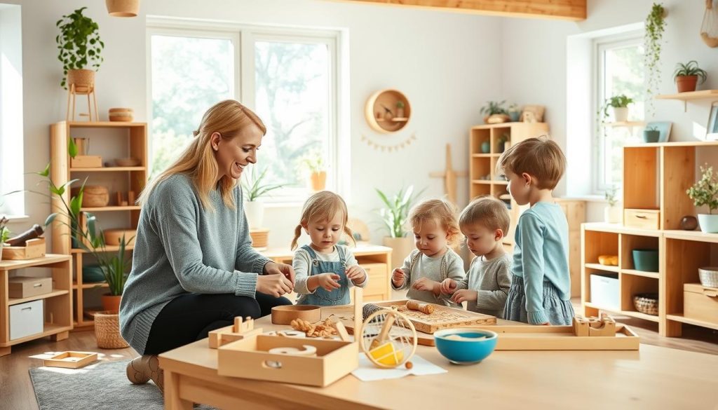 Montessoripedagog støtter barns utvikling