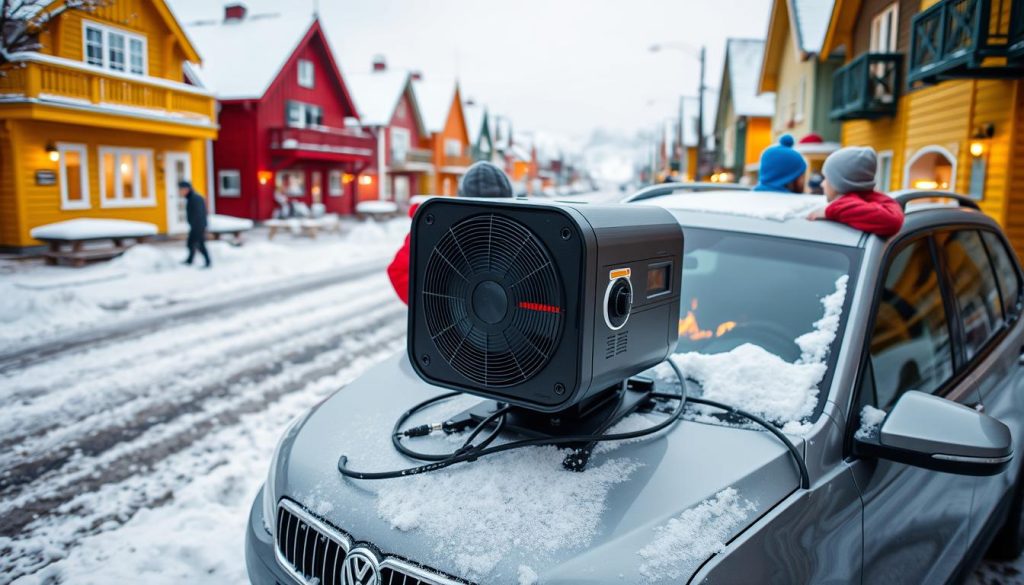 Motorvarmerinstallasjon i norske byer