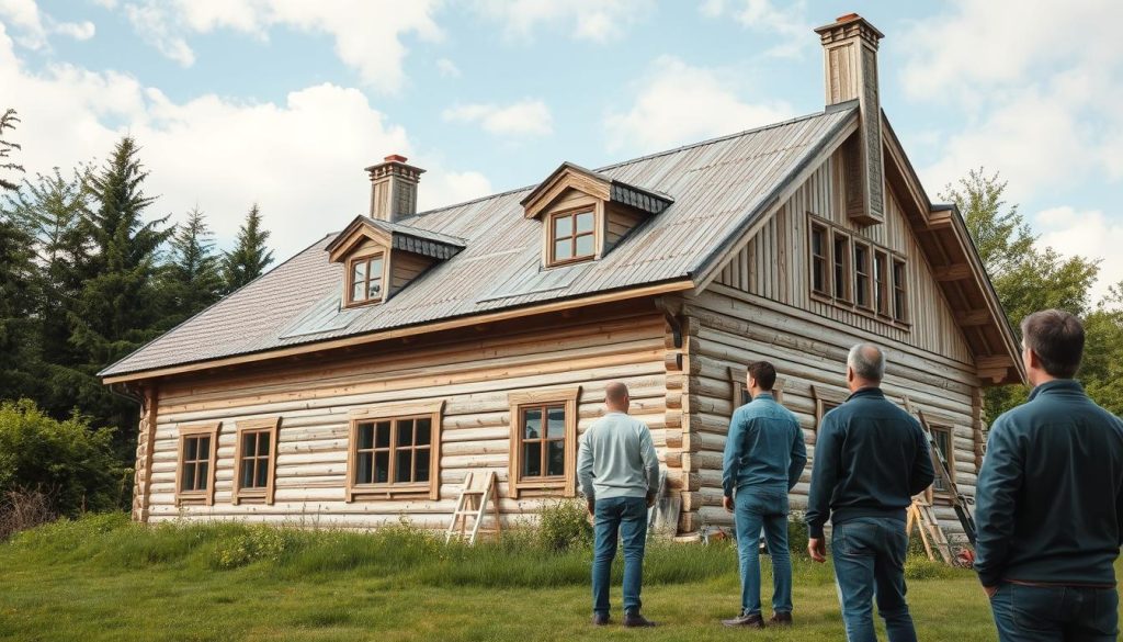 Ny kledning på gammelt hus