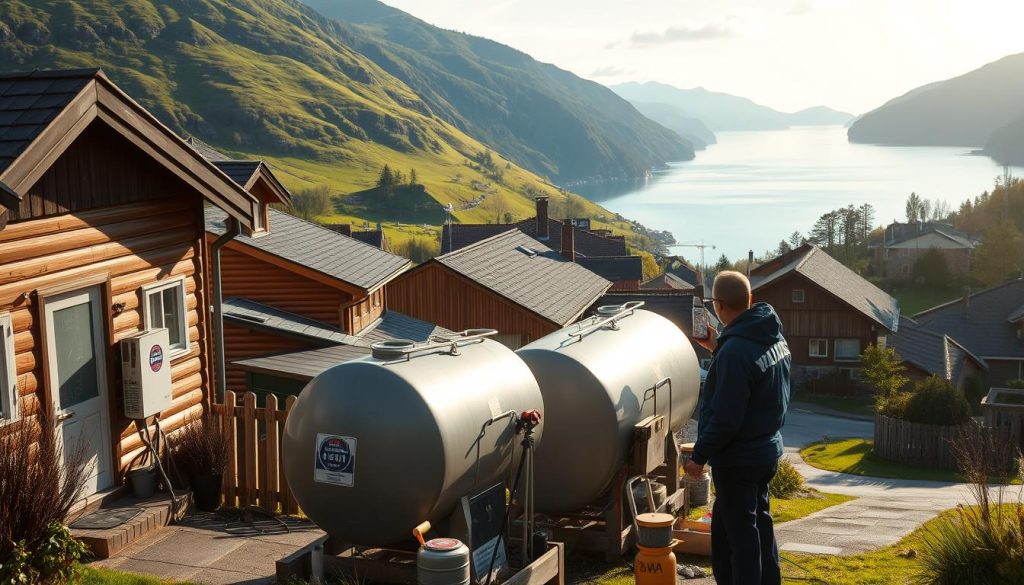 Oljefyr og tank tjenester i norske byer