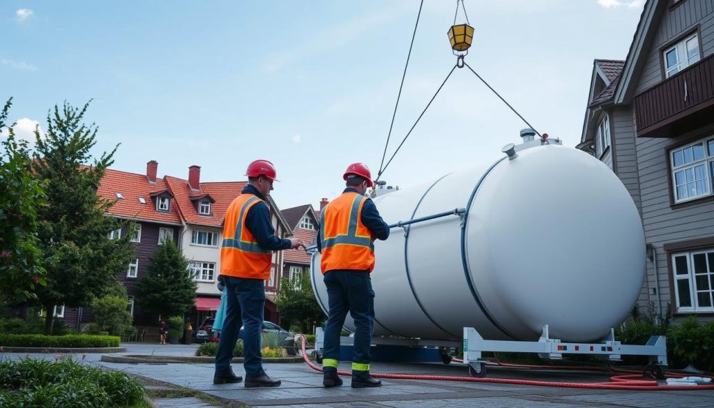 Oljetank fjerning i norske byer