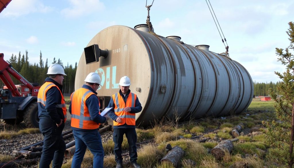 Oljetank fjerning prisfaktorer