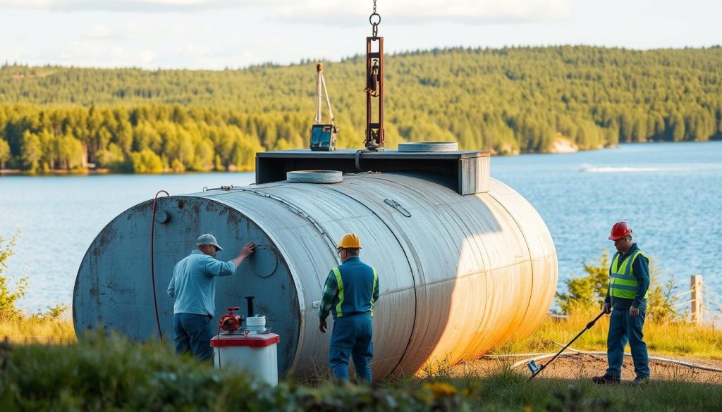 Oljetank miljøsanering og tankfjerning