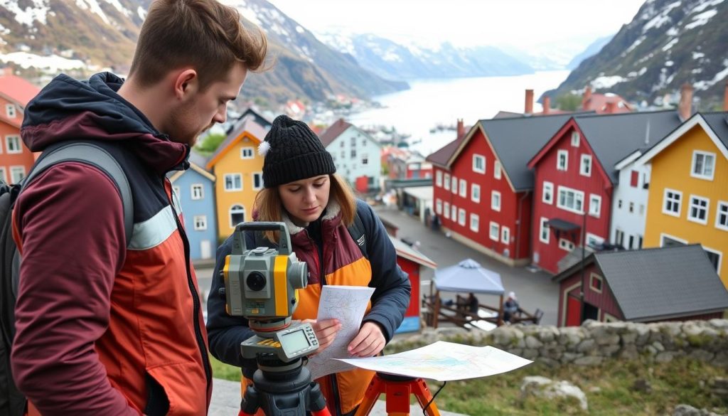 Oppmåling og kartlegging i norske byer