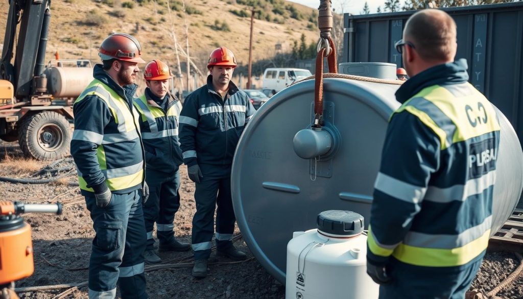 Parafintank fjerning sikkerhetstiltak