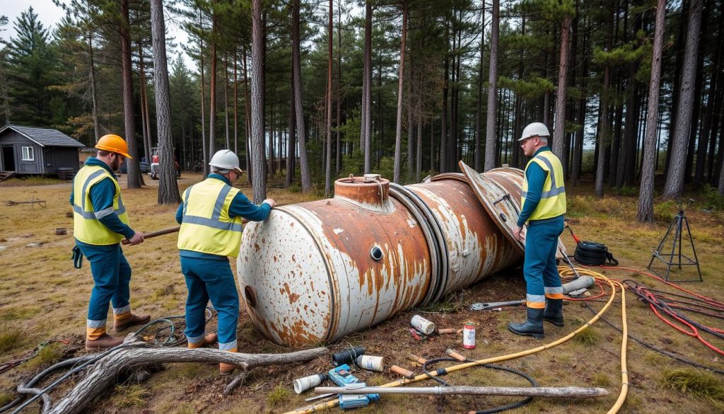 Parafintank fjerning tjenester