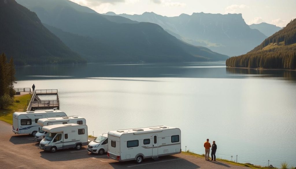 Parkering for campingvogner og bobiler