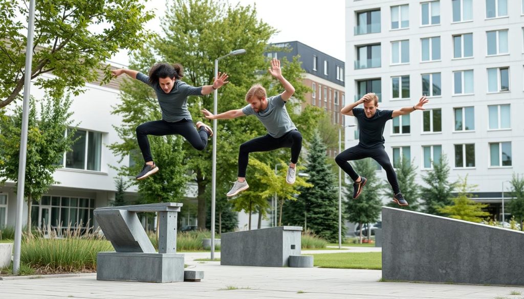 Parkour bootcamp deltakere