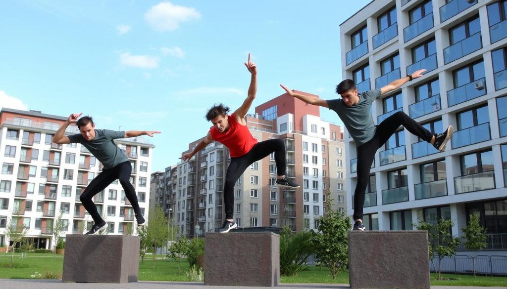 Parkour bootcamp deltakere