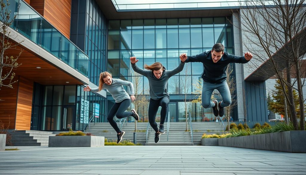 Parkour bootcamp deltakere