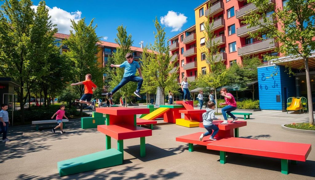 Parkour trening for barn og ungdom