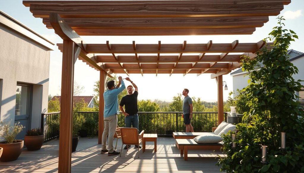 Pergola installasjonseksempel