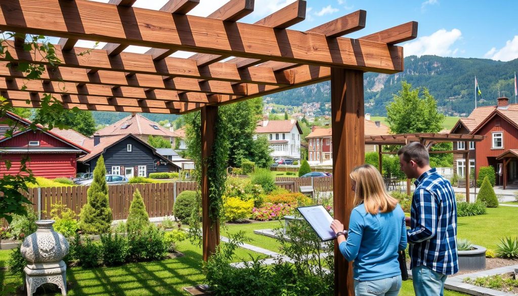 Pergola materialvalg i norske byer