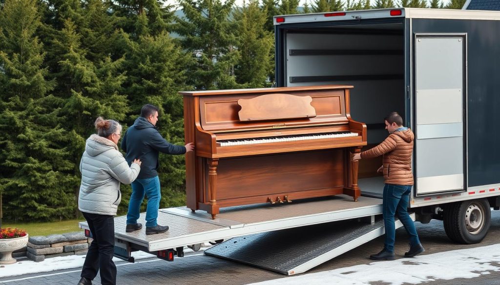 Piano moving service selection