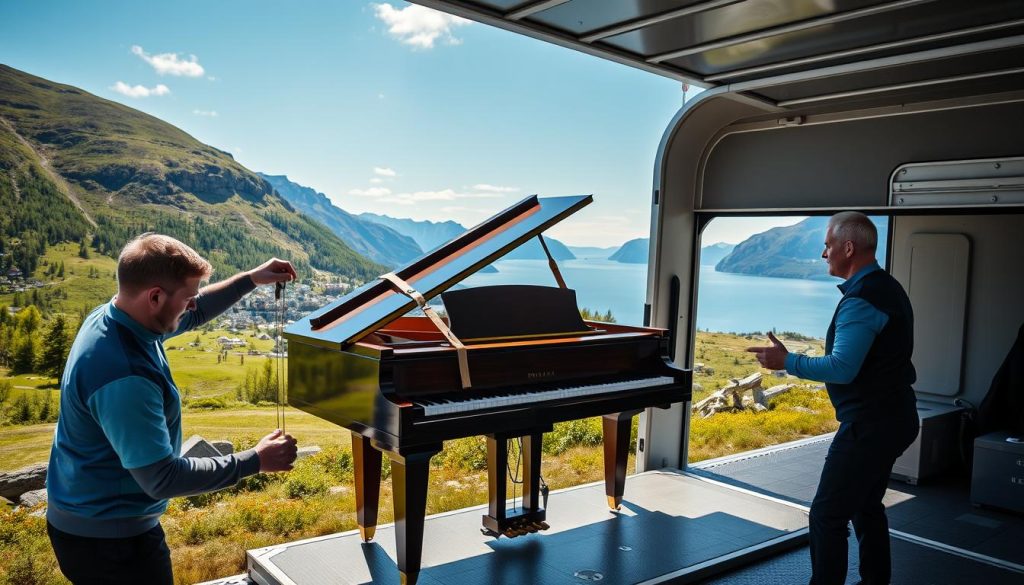 Piano transport for concerts