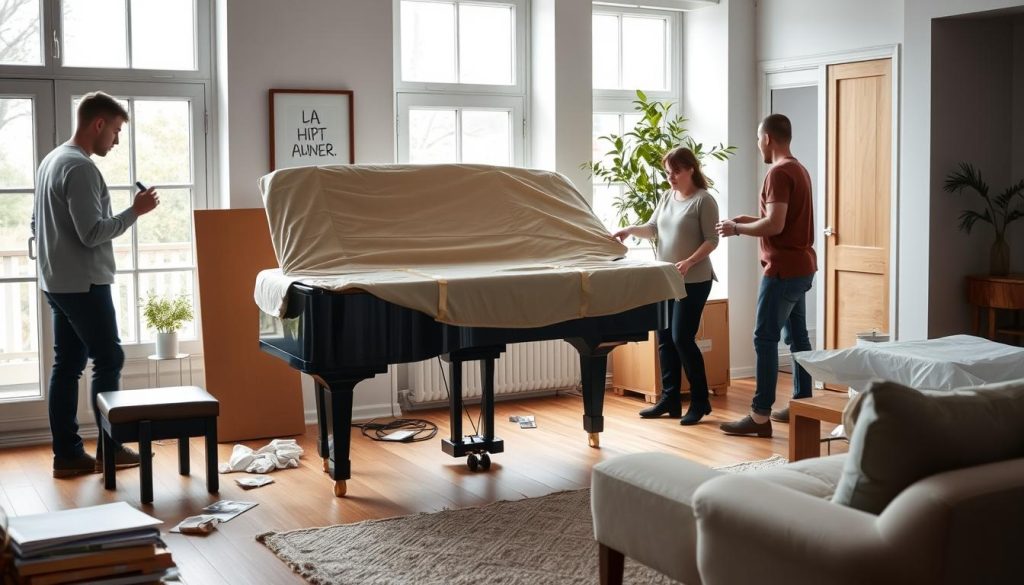 Pianoflytting forberedelser