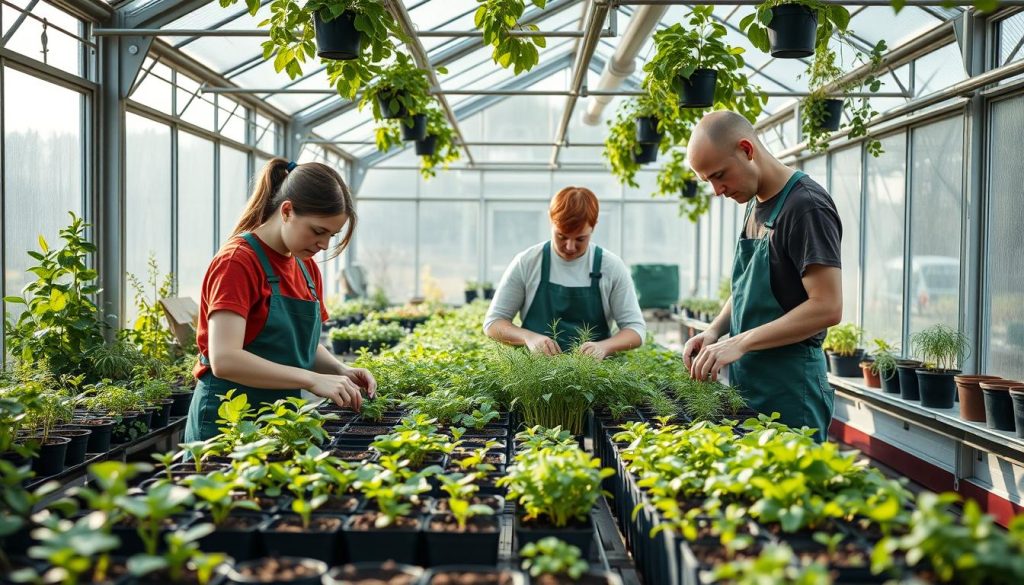 Planteskolearbeider i aksjon