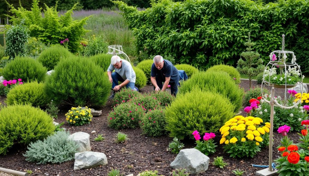 Planting av busker og blomster