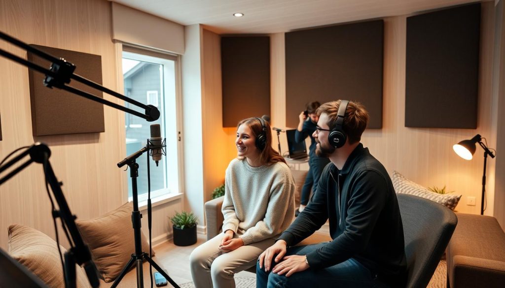 Podkast studio innspilling