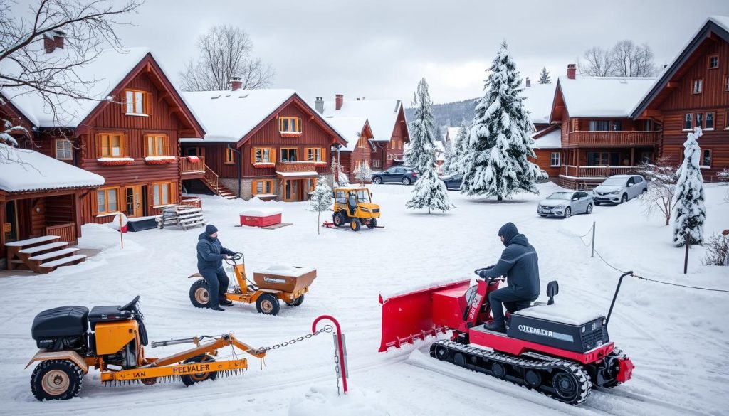 Priseksempler for brøyting av gårdsplass