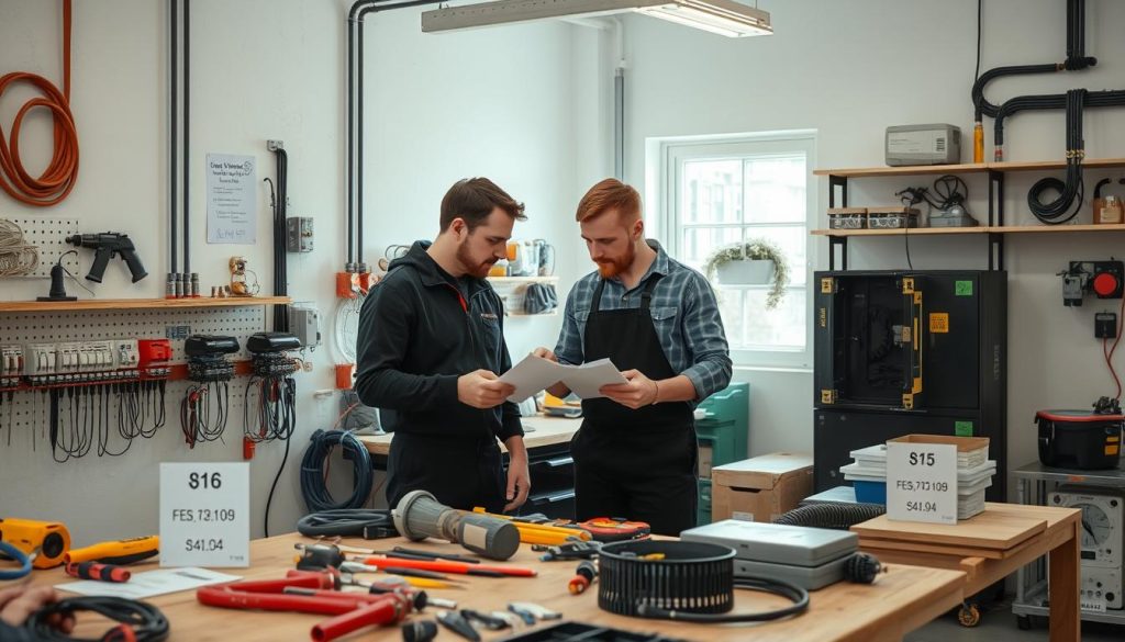 Priseksempler for elektriker tjenester