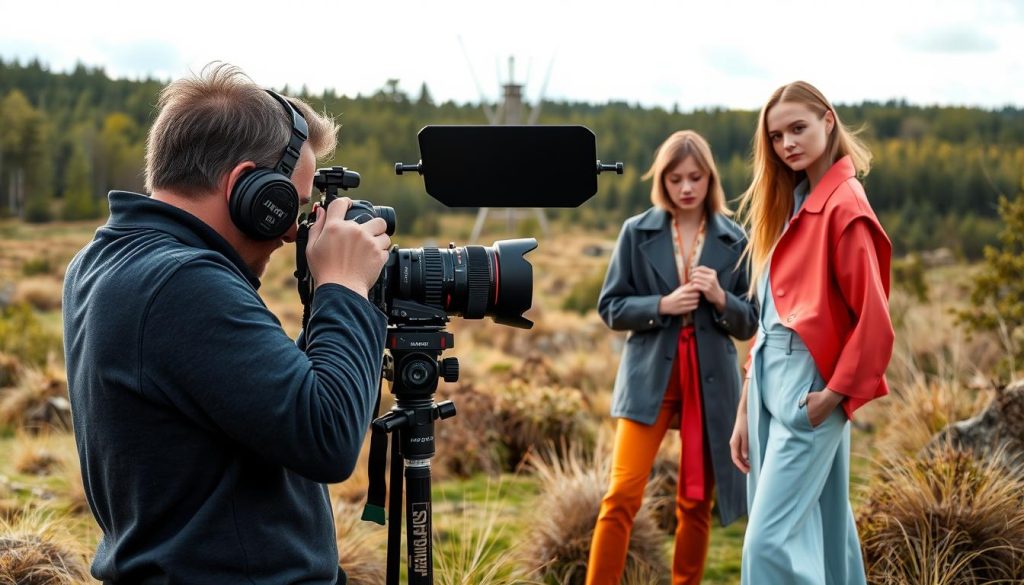 Profesjonell fotograf i arbeid