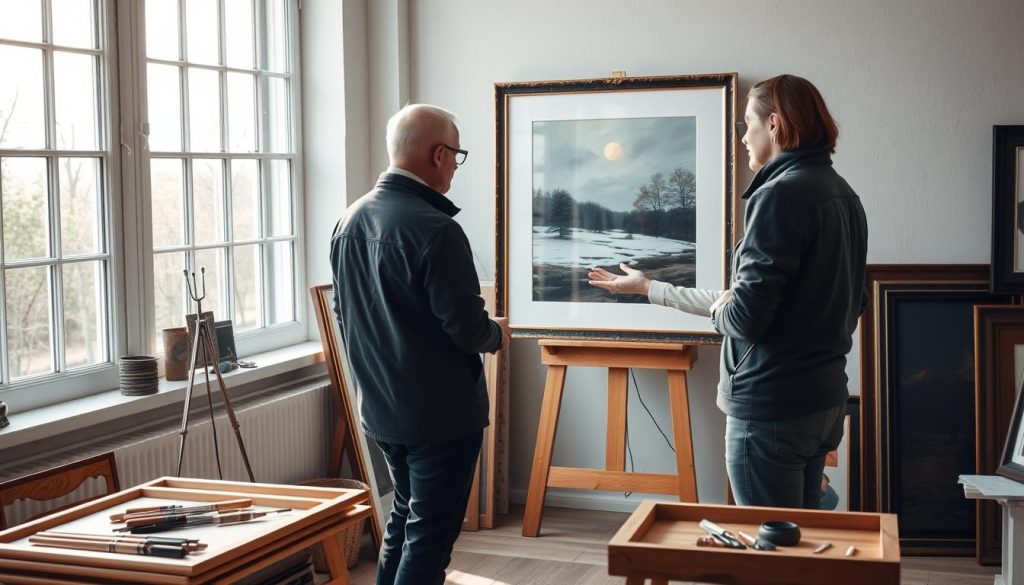 Profesjonell innramming av kunstverk