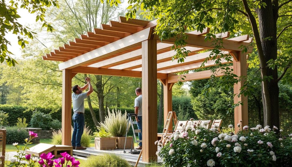 Profesjonell pergola montering