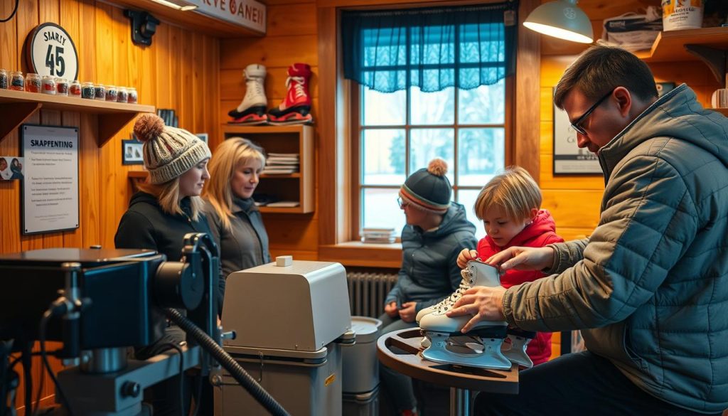 Profesjonell skøytesliping for barneskøyter