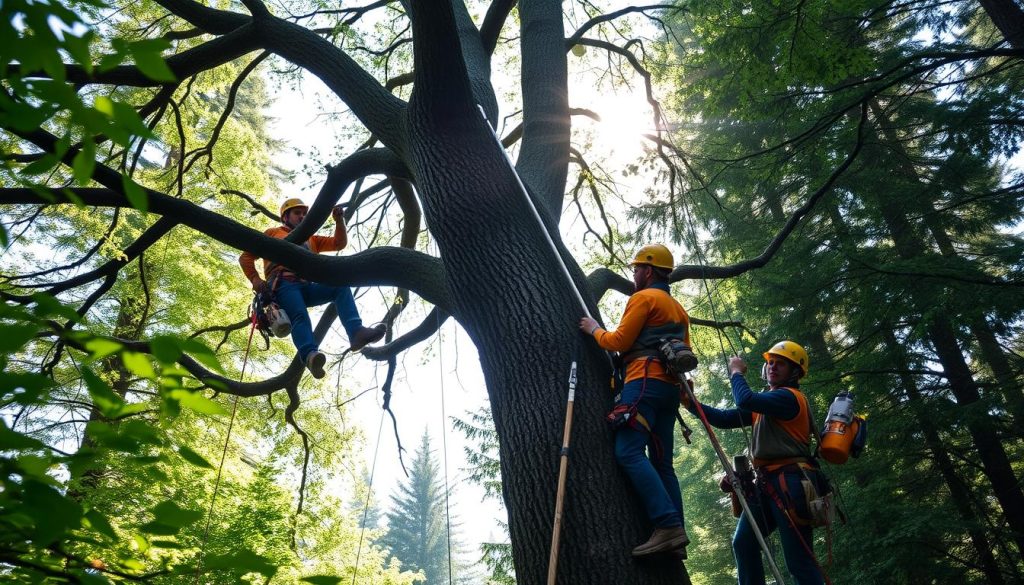 Profesjonell trebeskjæring og arboristtjenester