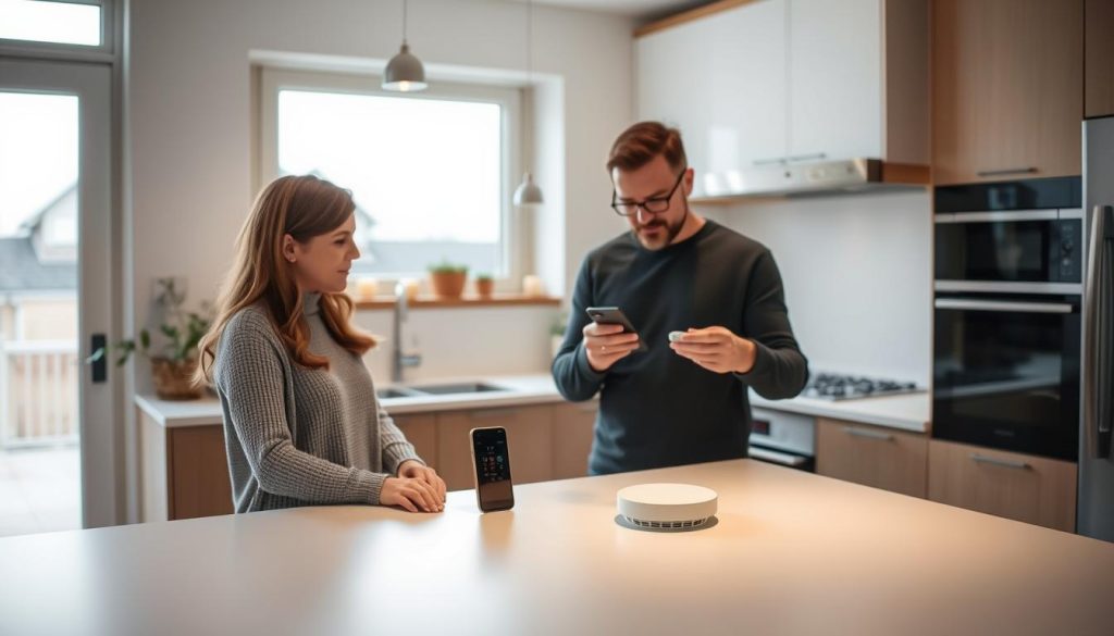 Røykdetektor test prosess