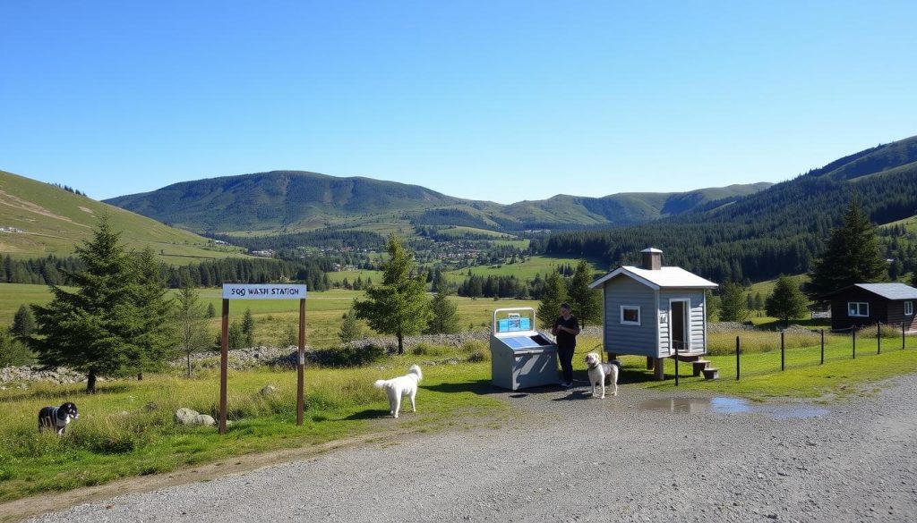 Selvbetjent hundedusj stasjoner i Norge