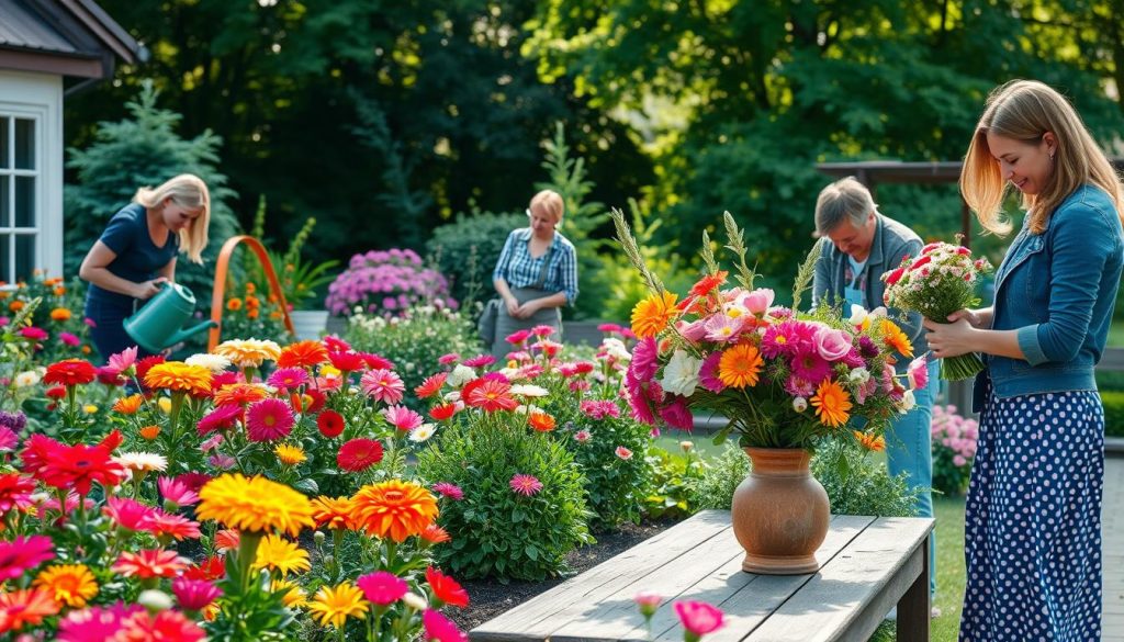 Sesongblomster pleie og vedlikehold