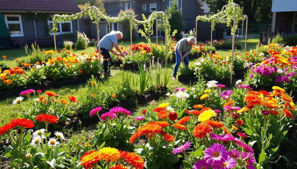 Sesongplantering av blomster